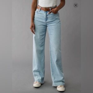 AE Dreamy Drape Stretch Super High-Waisted Baggy Wide-Leg Jean